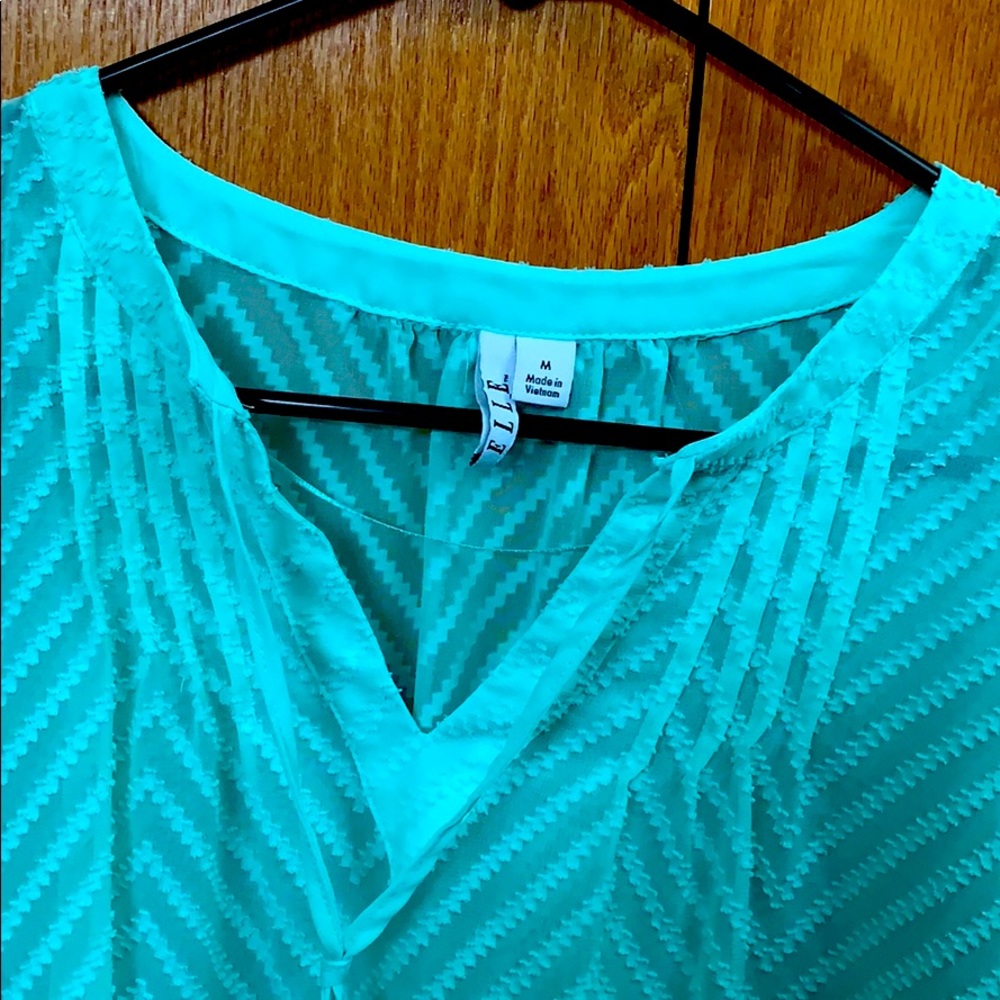Turquoise 3/4 length Sleeve Top